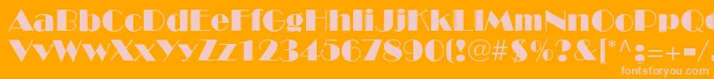 BroadwayLt Font – Pink Fonts on Orange Background
