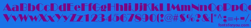 BroadwayLt Font – Purple Fonts on Blue Background