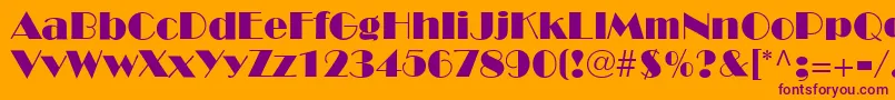 BroadwayLt Font – Purple Fonts on Orange Background