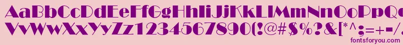 BroadwayLt Font – Purple Fonts on Pink Background
