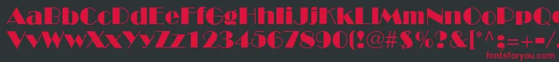 BroadwayLt Font – Red Fonts on Black Background