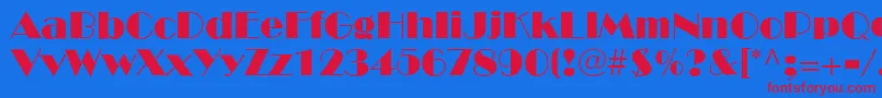 BroadwayLt Font – Red Fonts on Blue Background