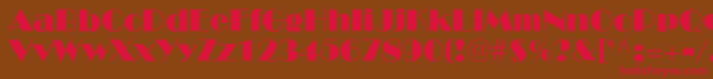 BroadwayLt Font – Red Fonts on Brown Background