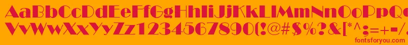 BroadwayLt Font – Red Fonts on Orange Background
