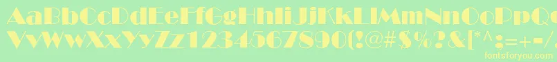 BroadwayLt Font – Yellow Fonts on Green Background