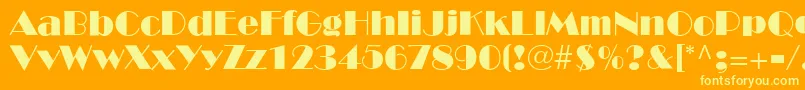BroadwayLt Font – Yellow Fonts on Orange Background
