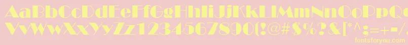BroadwayLt Font – Yellow Fonts on Pink Background