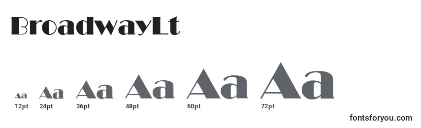 BroadwayLt Font Sizes