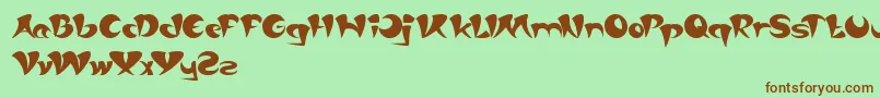 AsiaPacific Font – Brown Fonts on Green Background