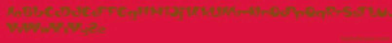 フォントAsiaPacific – 赤い背景に茶色の文字