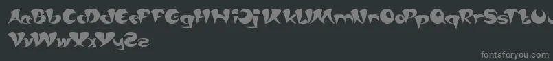 フォントAsiaPacific – 黒い背景に灰色の文字