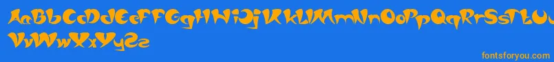 Шрифт AsiaPacific – оранжевые шрифты на синем фоне