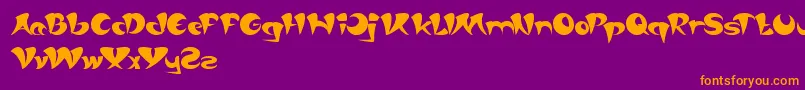 AsiaPacific Font – Orange Fonts on Purple Background