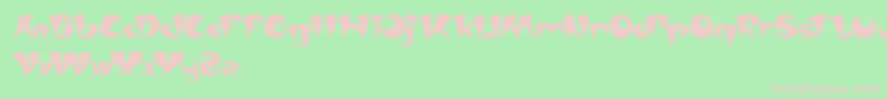 AsiaPacific-fontti – vaaleanpunaiset fontit vihreällä taustalla