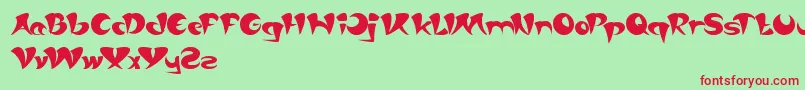 AsiaPacific Font – Red Fonts on Green Background