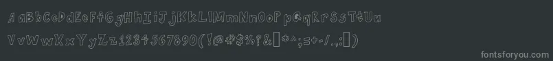 Spaghetti Font – Gray Fonts on Black Background