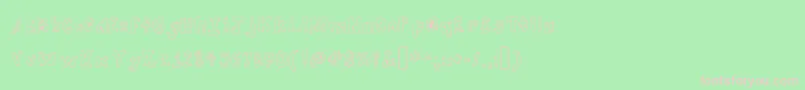 Spaghetti Font – Pink Fonts on Green Background