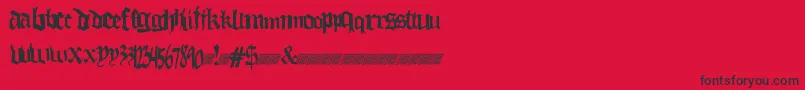 fuente Thuglovedt – Fuentes Negras Sobre Fondo Rojo