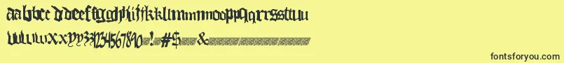 Thuglovedt Font – Black Fonts on Yellow Background