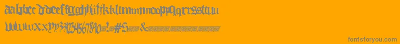 Thuglovedt Font – Gray Fonts on Orange Background