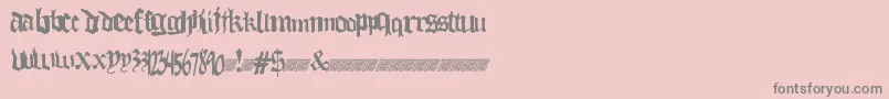 Thuglovedt Font – Gray Fonts on Pink Background