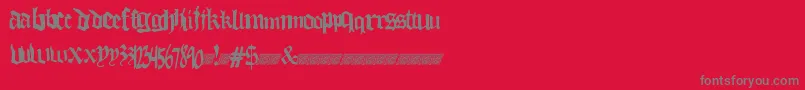 fuente Thuglovedt – Fuentes Grises Sobre Fondo Rojo
