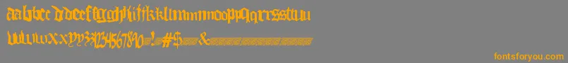 Thuglovedt Font – Orange Fonts on Gray Background