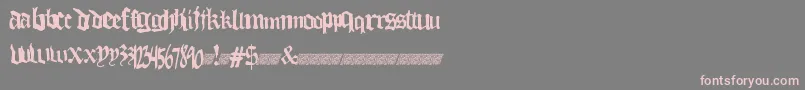 Thuglovedt Font – Pink Fonts on Gray Background