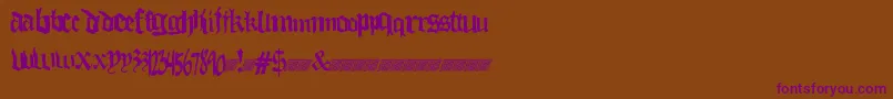 Thuglovedt Font – Purple Fonts on Brown Background
