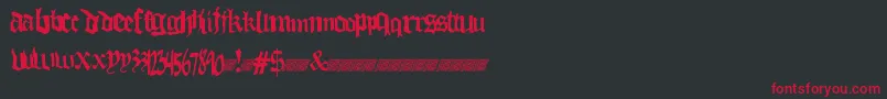Thuglovedt Font – Red Fonts on Black Background