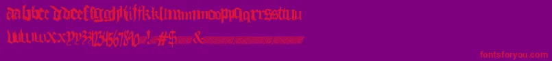Шрифт Thuglovedt – красные шрифты на фиолетовом фоне