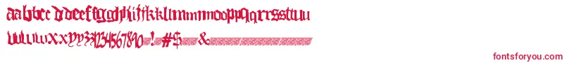 Thuglovedt Font – Red Fonts on White Background