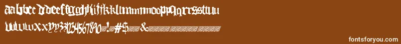 Thuglovedt Font – White Fonts on Brown Background