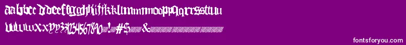 Thuglovedt Font – White Fonts on Purple Background