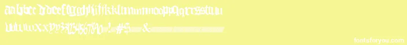 Thuglovedt Font – White Fonts on Yellow Background