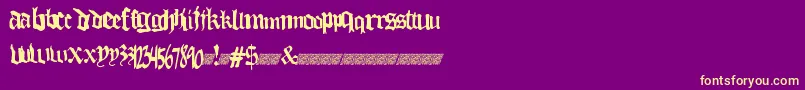 Thuglovedt Font – Yellow Fonts on Purple Background