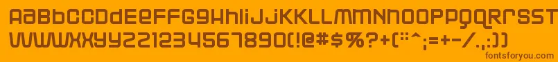 Blackjac Font – Brown Fonts on Orange Background