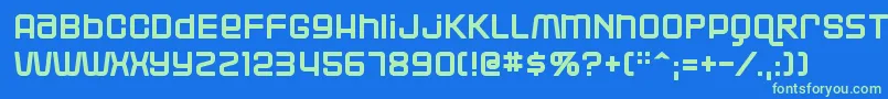 Blackjac Font – Green Fonts on Blue Background