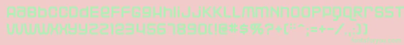 Blackjac Font – Green Fonts on Pink Background