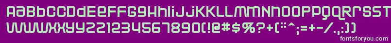 Blackjac Font – Green Fonts on Purple Background
