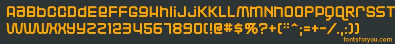 Blackjac Font – Orange Fonts on Black Background