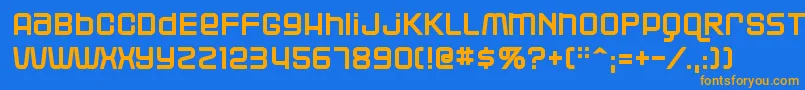 Blackjac Font – Orange Fonts on Blue Background