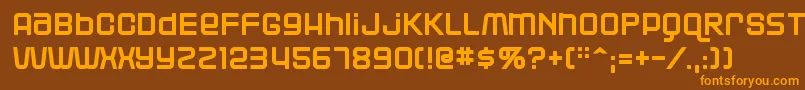 Blackjac Font – Orange Fonts on Brown Background