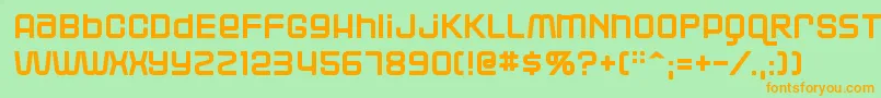 Blackjac Font – Orange Fonts on Green Background