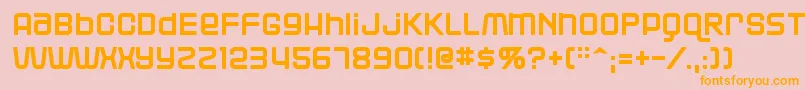 Blackjac Font – Orange Fonts on Pink Background