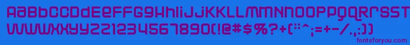 Blackjac Font – Purple Fonts on Blue Background