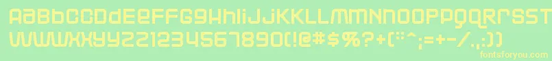 Blackjac Font – Yellow Fonts on Green Background
