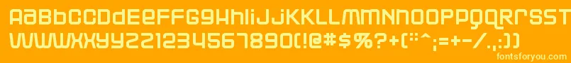 Blackjac Font – Yellow Fonts on Orange Background