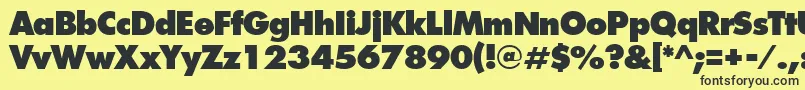 IntrepidExtrabold Font – Black Fonts on Yellow Background