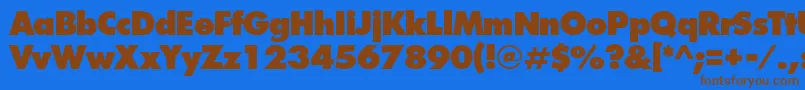IntrepidExtrabold Font – Brown Fonts on Blue Background